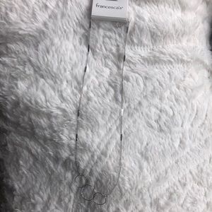 Francesca’s Silver Thin Triple Loop Necklace